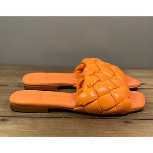 Marc Fisher Women's Marisol Slide Sandals Size 5.5 Orange Leather Soft